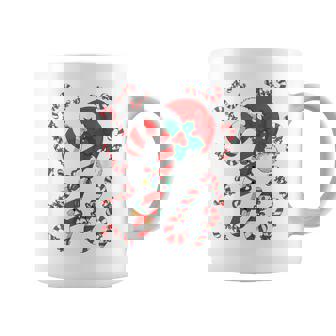 Red And White Candy Cane Santa Christmas Xmas Lights Coffee Mug | Seseable CA