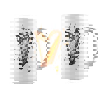 Représentation Artistique Harpe Avec Notes De Musique Tasse - Cadeauxyz