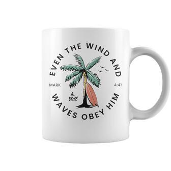 Retro Event The Wind And The Waves Christian Bible Beach Coffee Mug - Thegiftio UK