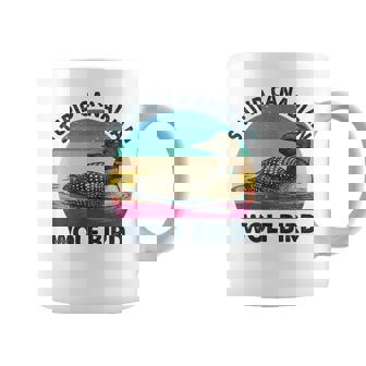 Retro Sarcastic Animal Stupid Canadian Wolf Bird Loon Coffee Mug | Seseable CA