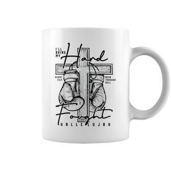 Retro Hard Fought Hallelujah Bible Verse Christian Jesus Coffee Mug - Thegiftio UK