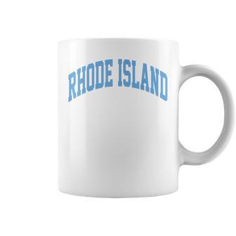 Retro Rhode Island Souvenir Classic Rhode Island Light Blue Coffee Mug | Mazezy