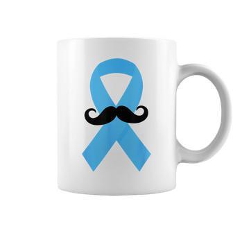 Ruban Bleu Cancer Prostate Novembre Cancer Homme Moustache Tasse - Cadeauxyz