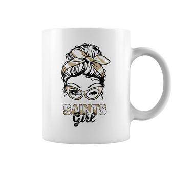 Saints Girl Messy Bun Coffee Mug - Thegiftio
