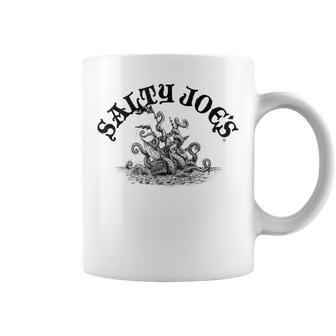 Salty Joe's Octopus Attack Logo Surf Shop Graphic Coffee Mug - Thegiftio UK