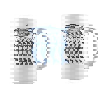 Sardine Fish Mermaid Coastal Summer Retro Graphic Coffee Mug - Monsterry