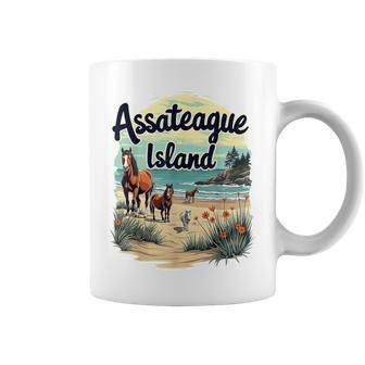 Scenic Wild Horses On Assateague Island Maryland Coffee Mug | Mazezy