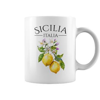 Sicilia Italian Souvenir Italy Lemons Coffee Mug | Mazezy