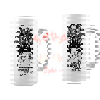 Sister Baseball Messy Bun Sunglasses Coffee Mug - Thegiftio