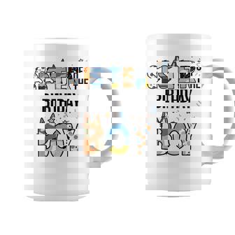 Sister Of The Birthday Boy Party Blue Dog Lover Matching Coffee Mug - Monsterry