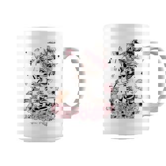 Skeleton Messy Bun Costume Mom Halloween Coffee Mug - Thegiftio