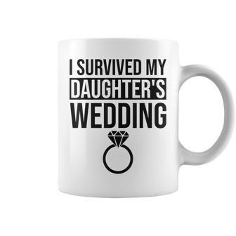 Sobreviví A La Boda De Mi Hija Mom & Dad Taza de café - Regaloses