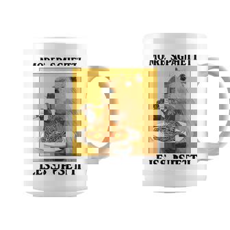 More Spaghetti Less Upsetti Capybara Quote Coffee Mug - Thegiftio