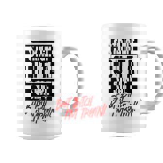 Straight Outta Shape But Bitch Im Trying Woman Workout Coffee Mug | Seseable UK