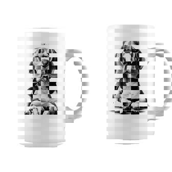 Super Cute Beagle Portrait In Lying Pose Coffee Mug - Thegiftio