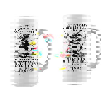 I Survived 67 Days Of School Cat Six Seven Meme Coffee Mug | Mazezy