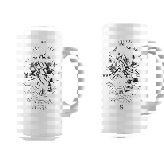 Tentes Rivières Montagnes Boussole Points Cardinaux Feu De Camp Tasse - Cadeauxyz
