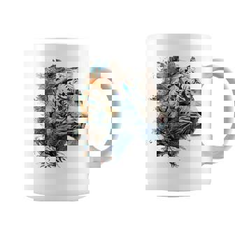 Tigre Arte Animal Árbol Animal Tigre Taza de café - Regaloses