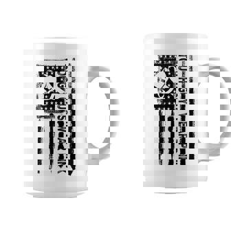 Tough Guys Wear Pink Breast Cancer Football American Flag Coffee Mug | Mazezy