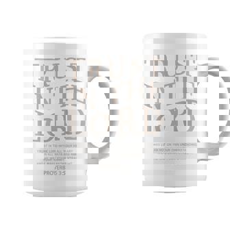Trust The Lord Religious On Back Christian Faith Bible Verse Coffee Mug | Mazezy