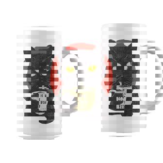 Is He Vintage Dead Yet Black Cat Humor Coffee Mug - Monsterry