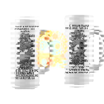 Vintage Floral Sewing Machine For Sewing Quilting Friends Coffee Mug | Seseable UK