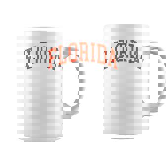 Vintage Florida Men Florida Women Retro Blue Orange FL Tee Coffee Mug | Mazezy