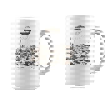 Vintage Western Ufo Alien Rodeo Cowboy Cat Wild West Kitten Coffee Mug - Monsterry