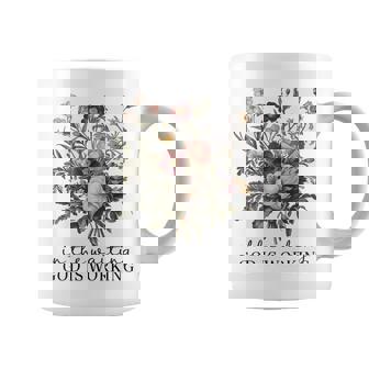 In The Waiting God Is Working Vintage Floral Christian Coffee Mug - Monsterry