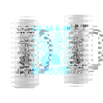 I Wear Blue For Diabetes Awareness Coquette Boxing Gloves Coffee Mug | Mazezy