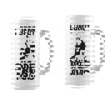 White Trash Party Attire I Support Single Moms Coffee Mug | Mazezy