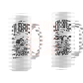 Wild Horses Wildflowers Western Cowgirl On Horse Cowboy Coffee Mug - Monsterry