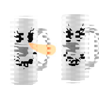 Winter Snowman Face Eyelashes Christmas Xmas For Girl Womens Coffee Mug - Monsterry