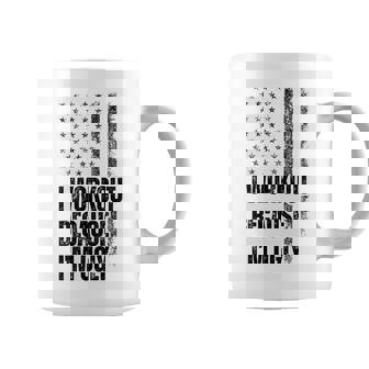 I Workout Because I'm Ugly Gym Fitness I Workout On Back Coffee Mug | Mazezy