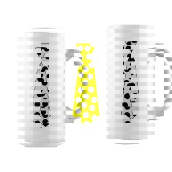 Yellow With Black Polka Dots Tie Necktie Halloween Costume Coffee Mug | Mazezy