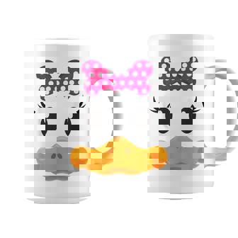 Yellow Duck Face Halloween Animal Costume Coquette Bow Girl Coffee Mug - Monsterry