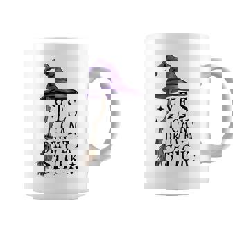 Yes I Can Drive A Stick Halloween Witch Coffee Mug | Mazezy