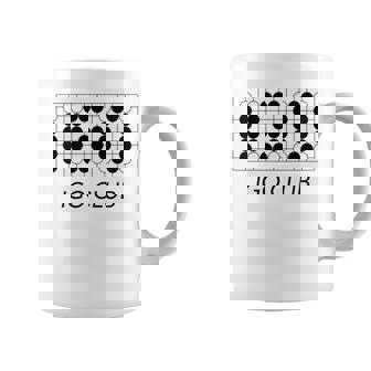 【バックプリント・背中側】囲碁 Igo 碁石 黒白 棋士【部活】クラブ【変なtシャツ屋さん】碁盤 おしゃれ 面白い 長袖tシャツ コーヒーマグ - Kawaiitshirt