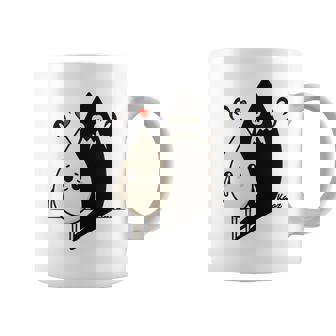 かわいい影モンスター コントラスト イラスト 長袖tシャツ コーヒーマグ - Kawaiitshirt