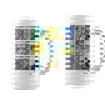 ひまわりと星月夜のゴッホ絵画コラージュ コーヒーマグ - Kawaiitshirt