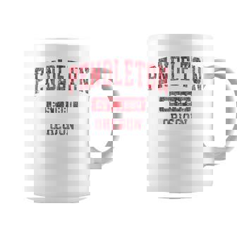 オレゴン州ペンドルトンビンテージスポーツデザインレッドデザイン コーヒーマグ - Kawaiitshirt