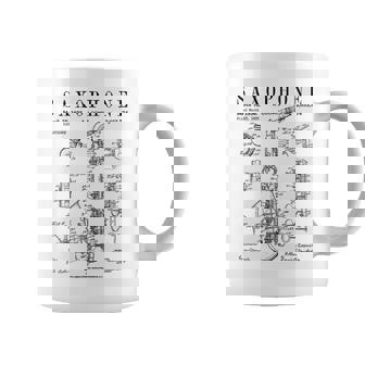 サックス オールド ヴィンテージ 特許 図面 プリント コーヒーマグ - Kawaiitshirt