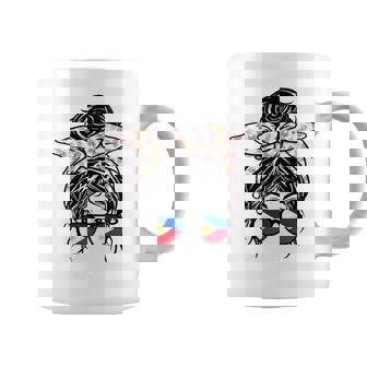 フィリピン 散らかった団子 バンダナ付き フィリピン国旗グラス 長袖tシャツ コーヒーマグ - Kawaiitshirt