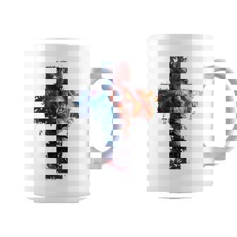 ユダのライオン、イエス・キリストの十字架、キリスト教信仰のグラフィック。 コーヒーマグ - Kawaiitshirt