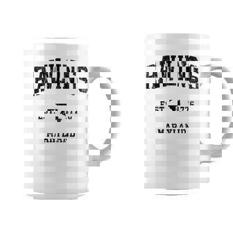 ローリングス メリーランド Md ヴィンテージ アスレチック ブラック スポーツデザイン 長袖tシャツ コーヒーマグ - Kawaiitshirt