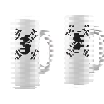 大韓民国 様式化された韓国国旗 ブラック コーヒーマグ - Kawaiitshirt