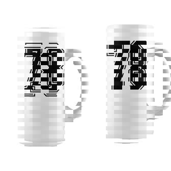 番号 78 ブラック スポーツファン ジャージ ナンバー コーヒーマグ - Kawaiitshirt