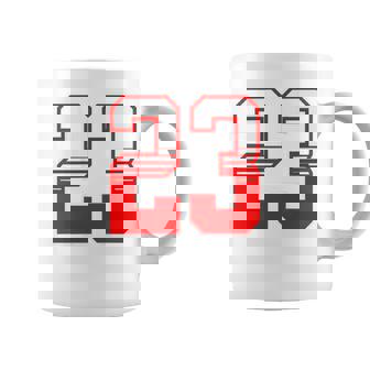 白赤番号 23 スポーツチーム コーヒーマグ - Kawaiitshirt