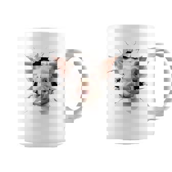 豚 アニマル柄 グラフィック 図面 イラスト 顔 豚 コーヒーマグ - Kawaiitshirt