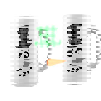 雪だるま 顔 にんじん鼻 クリスマス 冬 格子柄 サンタハット コーヒーマグ - Kawaiitshirt